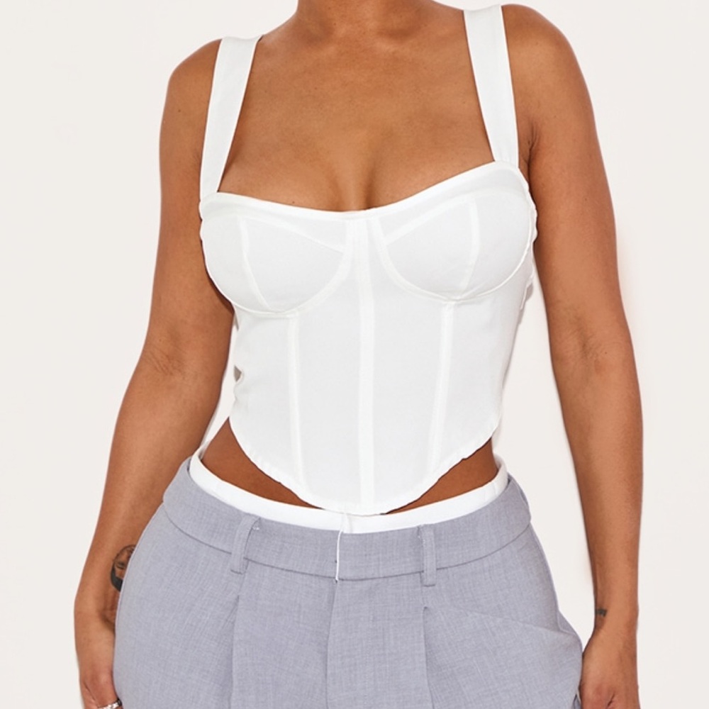 Elegant White Corset Top